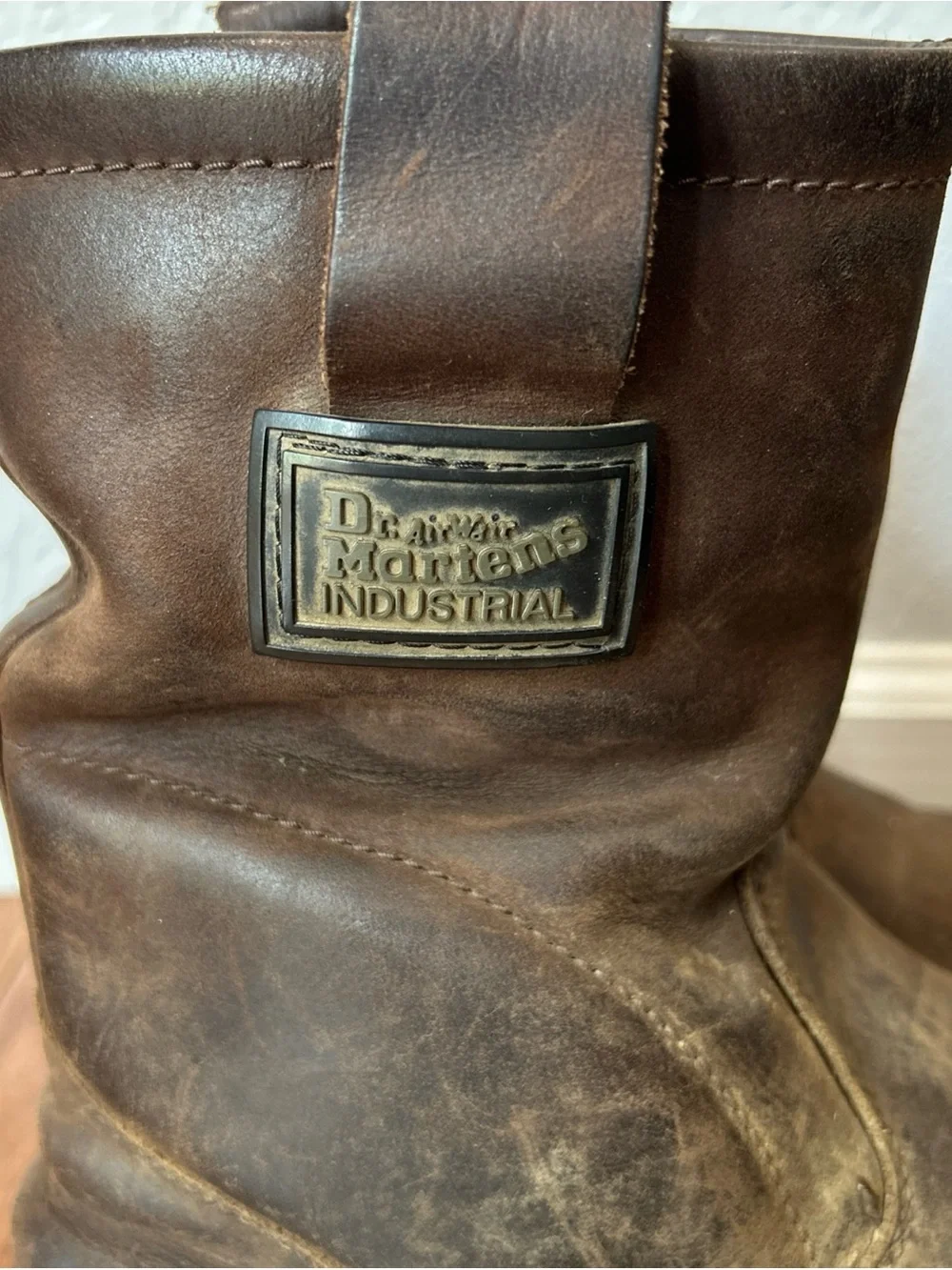 Dr. Martens Industrial Soft Toe Work Boots Leather Men’s Size 8 Brown